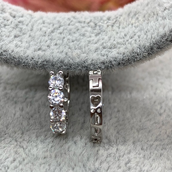 Sterling Silver 925 CZ Earrings - Picture 3 of 5
